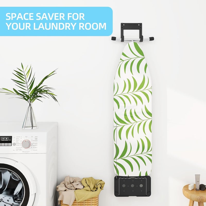 JUYSON Ironing Board Holder Wall Mount for T&Y Leg Ironing Board Hanger, Small Wall Mounted Ironing Board, Iron Holder Wall Mounted for Laundry Room - Image 4